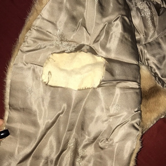 MINK STOLE/ Shrug w/ pockets - Picture 2 of 4